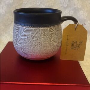Potter's Corner Handcrafted Ceramic Mug. 4x4 inches.